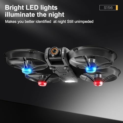 Foldable Drone with LCD Screen Remote, Dual 720P Cameras & 2 Batteries