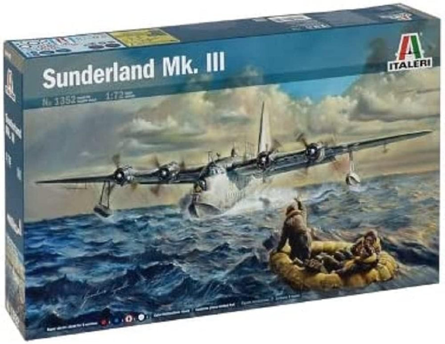 1:72 Scale RAF Sunderland Mk.III WWII Seaplane Model Kit – Military Display