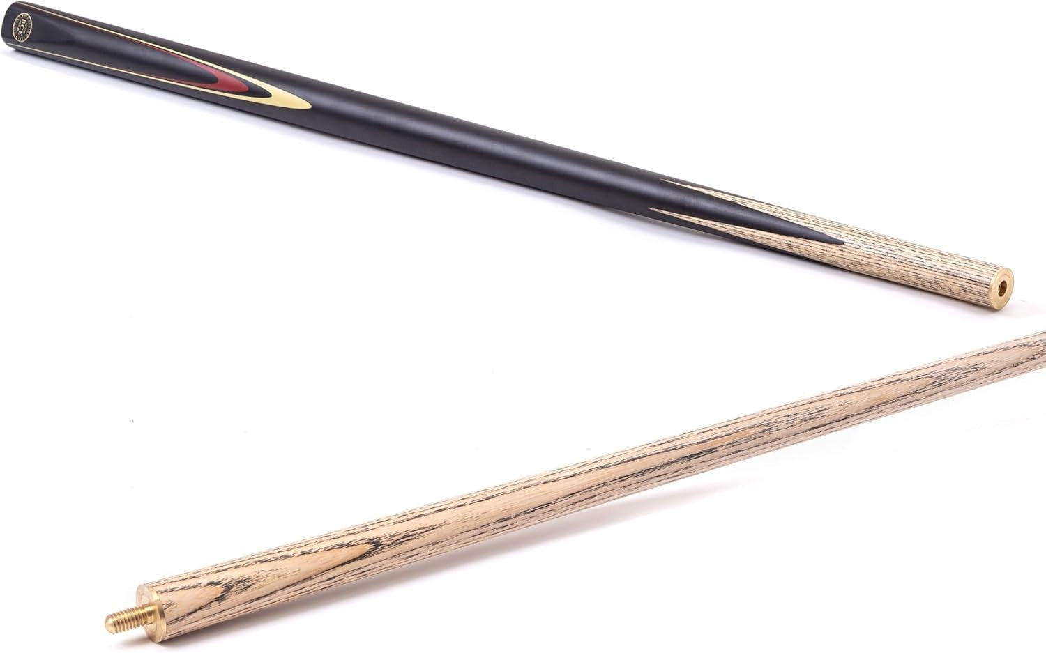 57" Ash Snooker Pool Cue 2pc Brass Joint 9.5mm Tip Soft Case