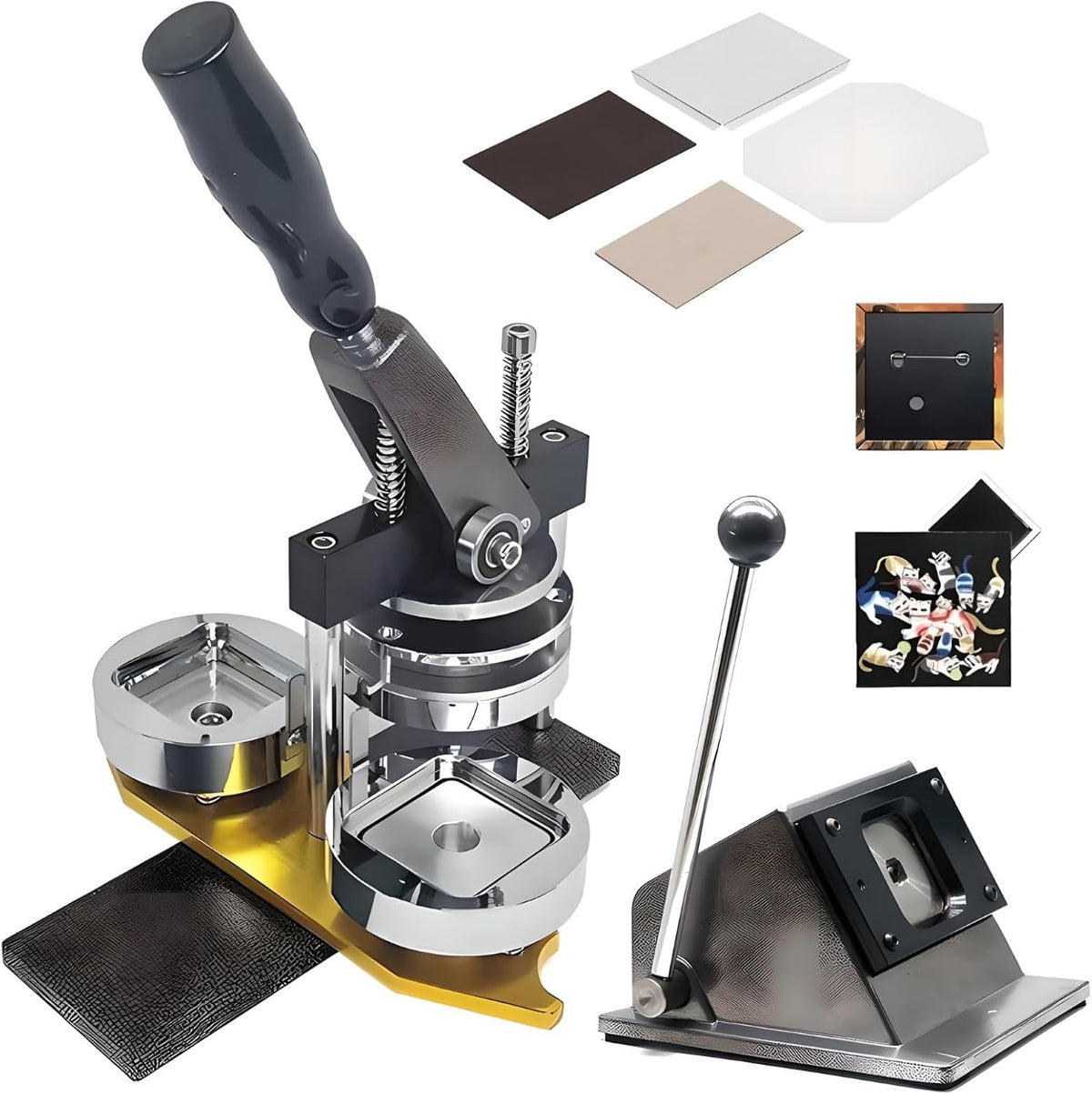 Square Badge Maker Machine 50mm Photo Magnet Button Press Kit