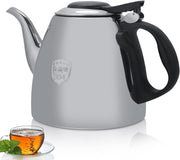 1.5L Stainless Steel Teapot with Infuser Stovetop Tea Kettle Silver