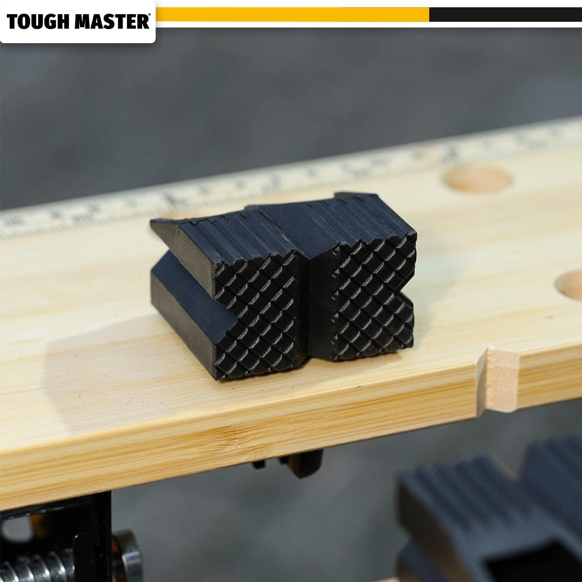 Foldable Workbench 100kg Steel Frame Bamboo Top Clamping Table Portable