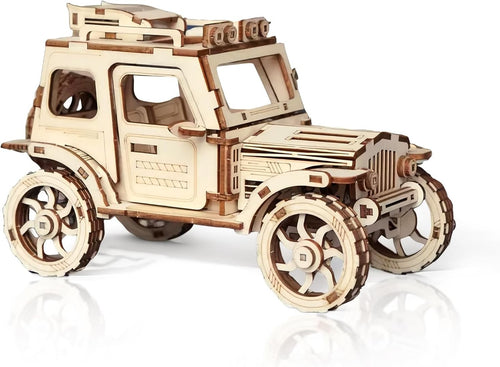 3D Wooden Off-road Vehicle Puzzle DIY Mechanical Model Kit Gift for Adults
