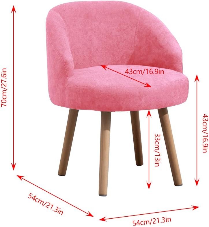 Set of 2 Pink Linen Tub Chairs Lounge Side Armchairs