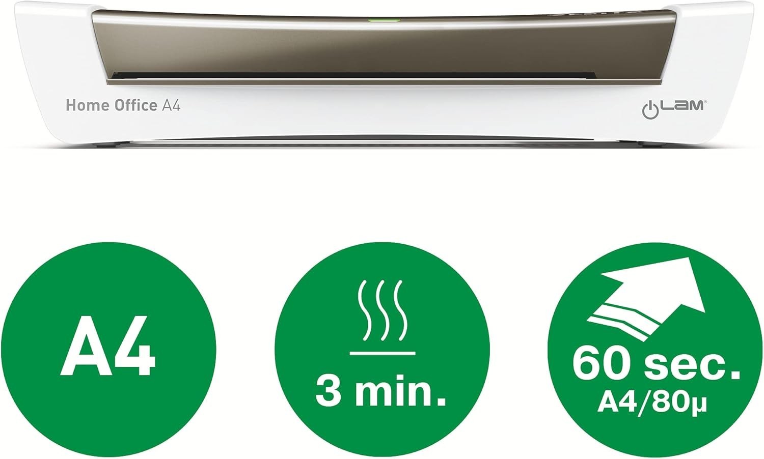 A4 Laminator Machine Home Office 75–125 Mic Fast Warm Up Starter Kit