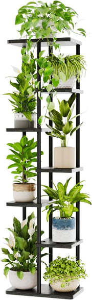 7 Tier Metal Plant Stand Indoor Outdoor Tall Flower Shelf for Patio Balcony