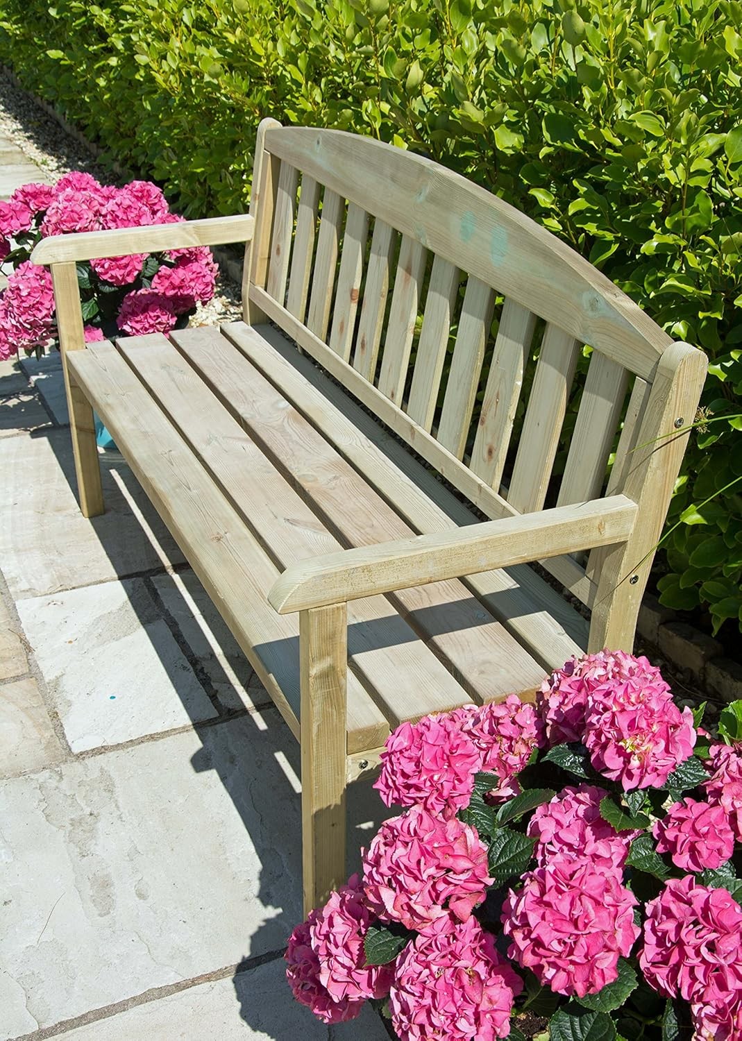 4 Seater Wooden Garden Bench 177cm Redwood Patio Park Bench Seat