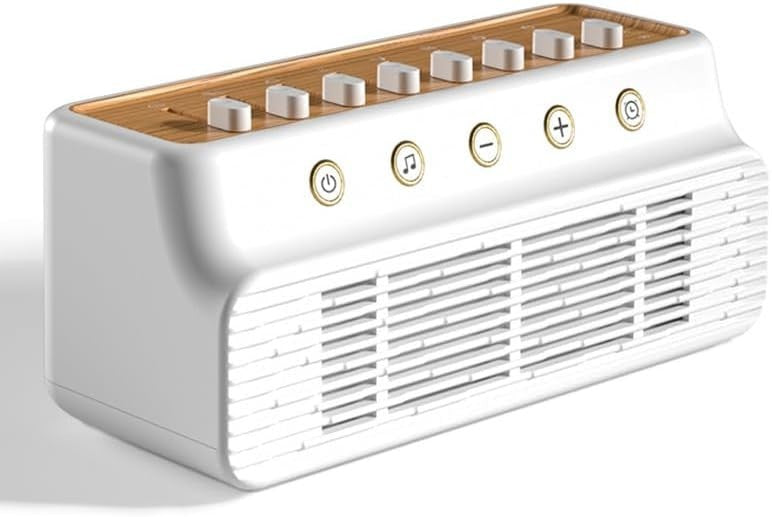 White Noise Machine for Sleep & Relaxation – 8 Nature Sounds, Night Light, Timer