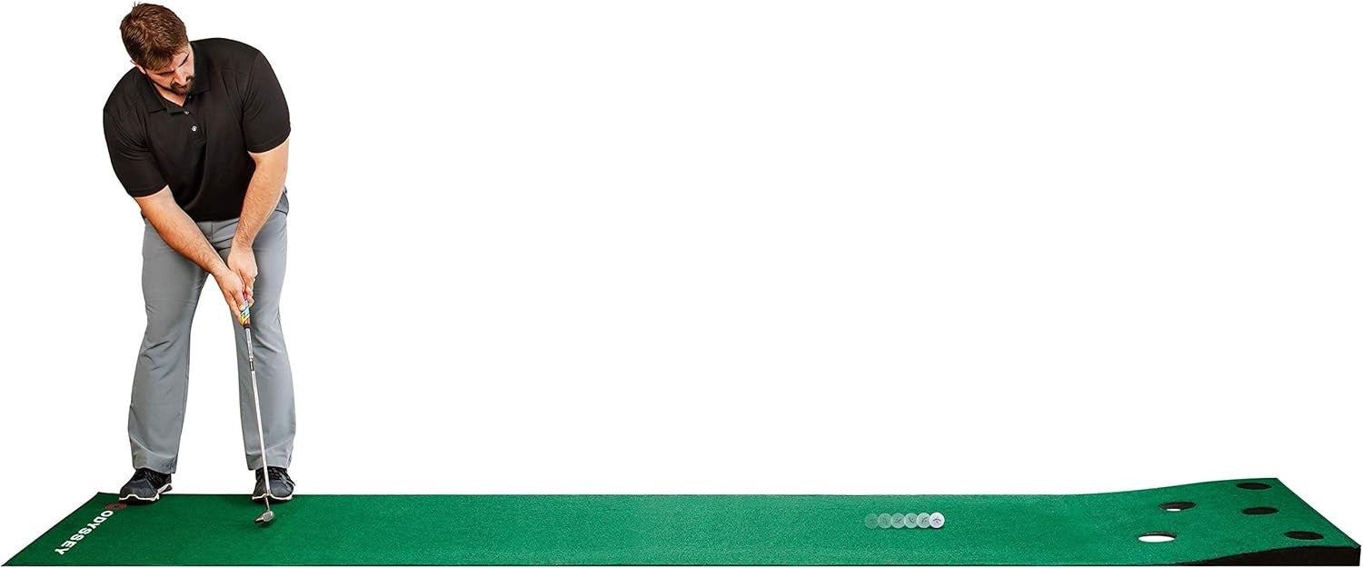 12ft Golf Putting Mat Indoor Practice Green Auto Ball Return Training Aid