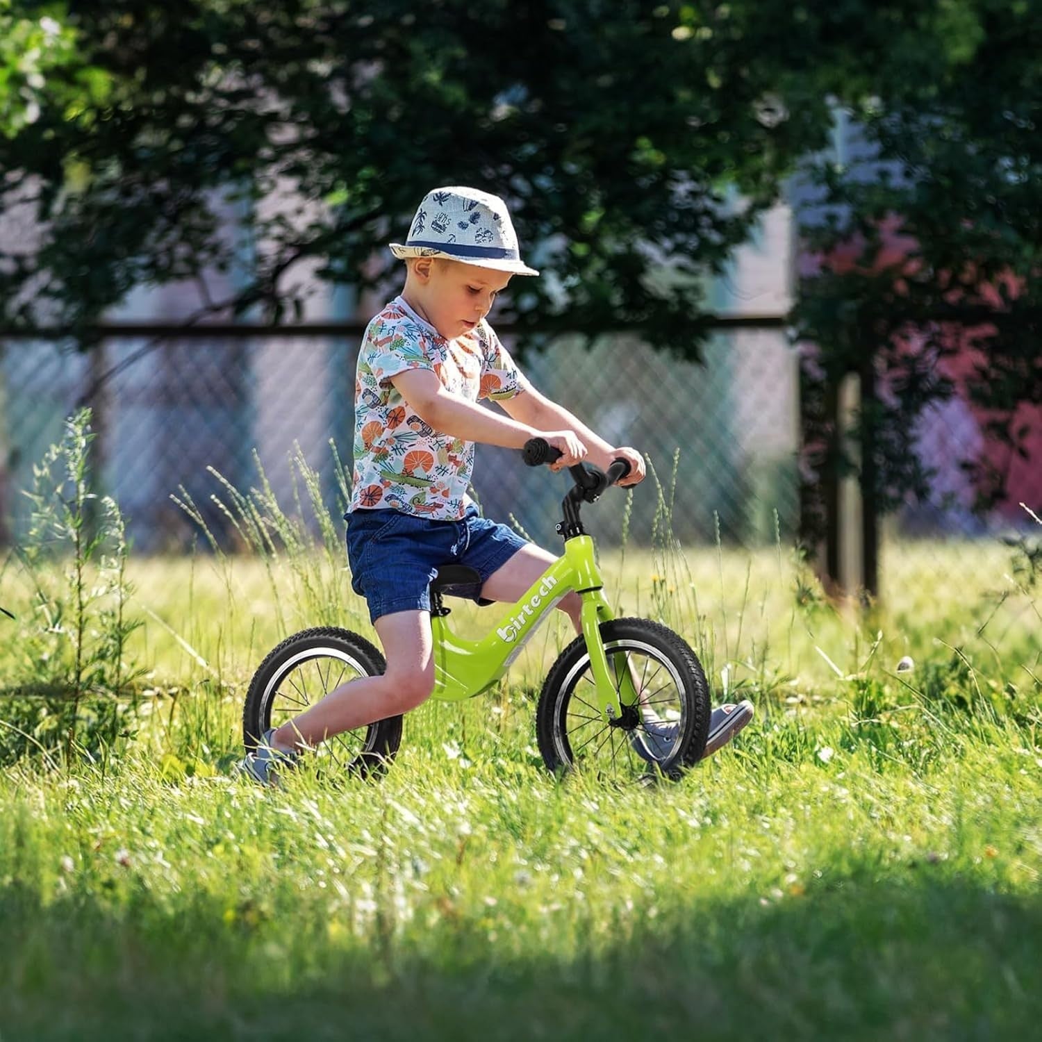 14 Inch Balance Bike Kids No Pedal Bicycle Air Tires Age 3-6 Years