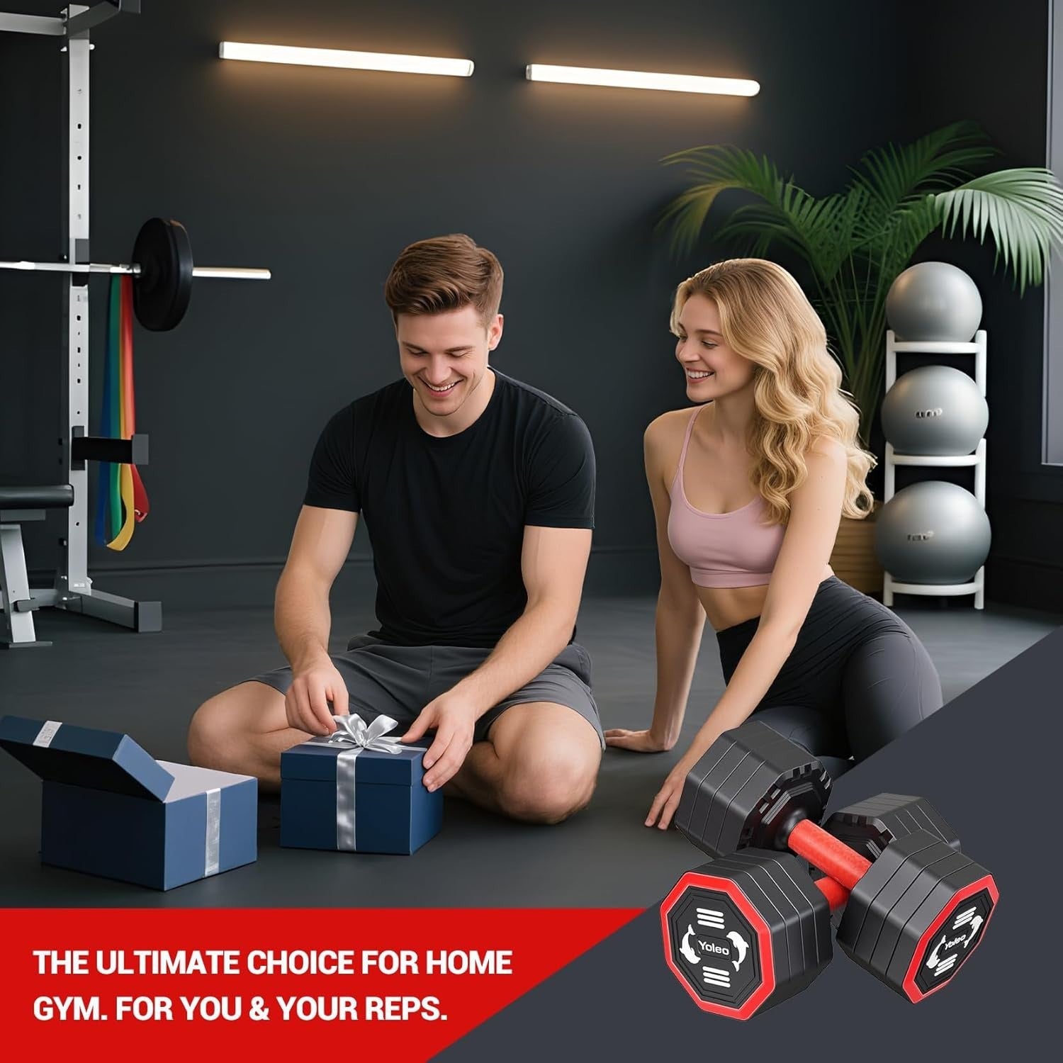 10kg Adjustable Dumbbell 4-in-1 Quick Dial Home Gym Weight