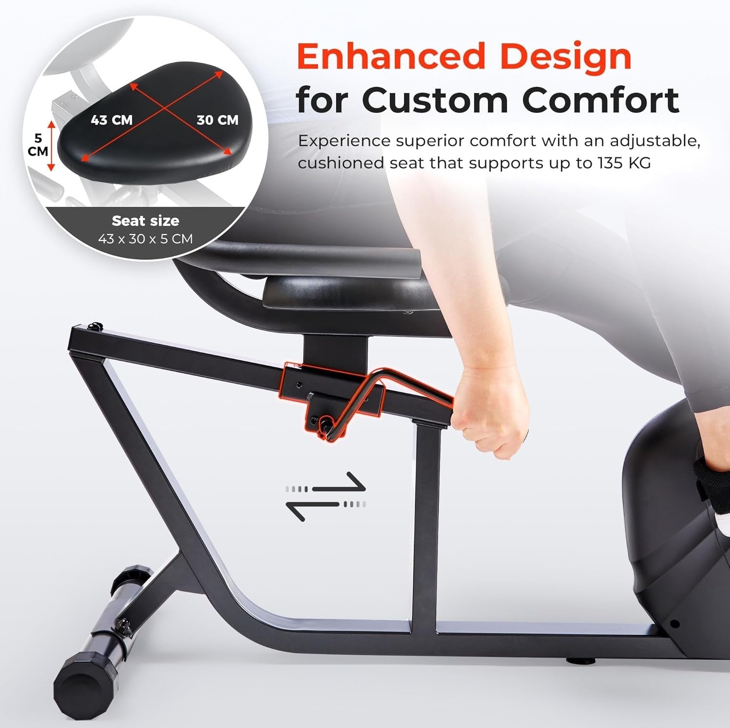 Exercise Bike Bluetooth App LCD Heart Rate Quiet Magnetic Home Fitness