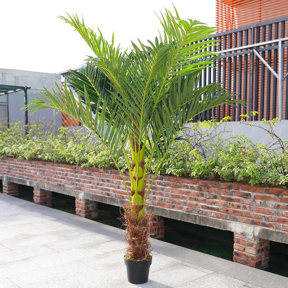 180cm Artificial Palm Tree in Pot Tall Tropical Green Indoor Outdoor Decoration