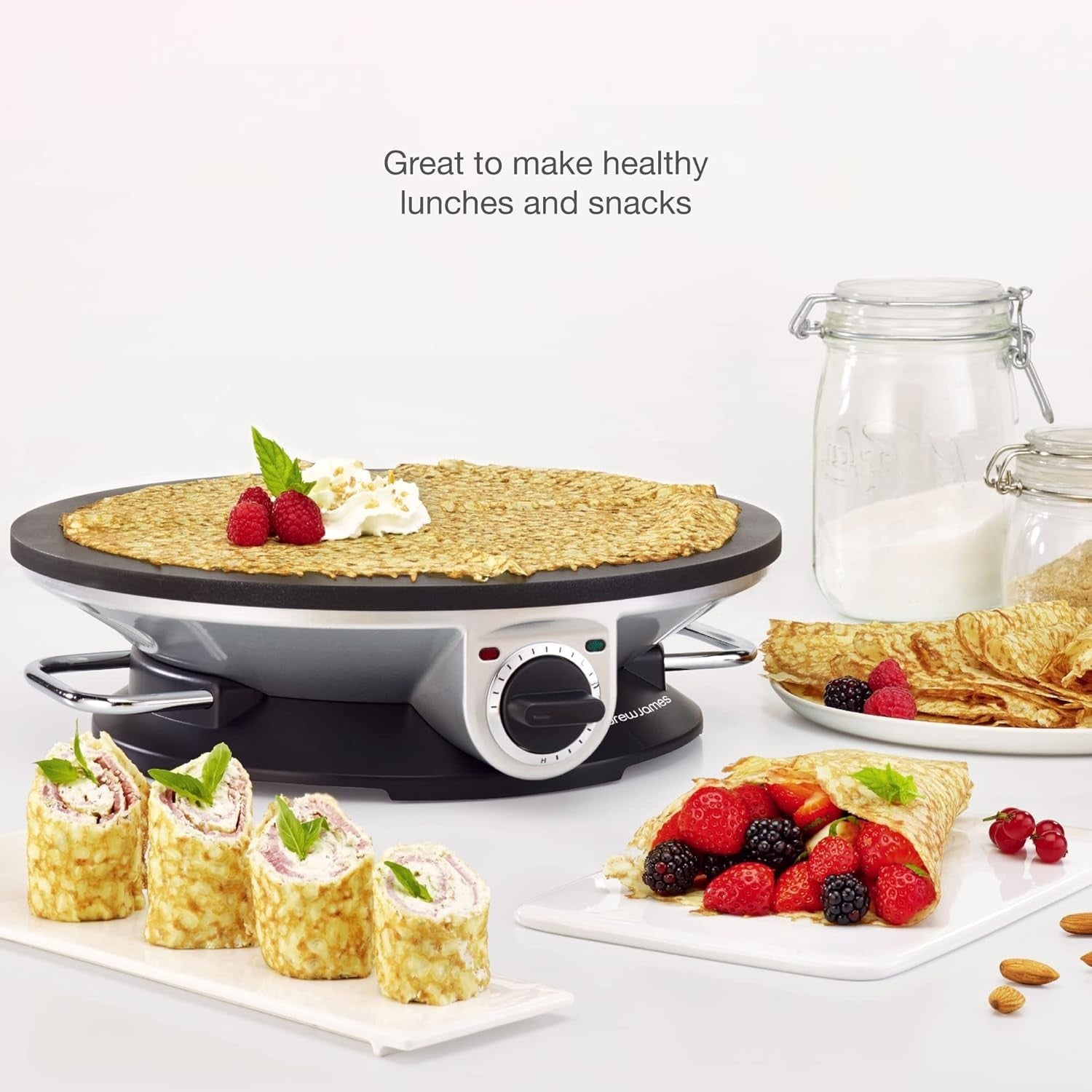 13" Electric Crepe & Pancake Maker 1200W Non-Stick w/ Accessories