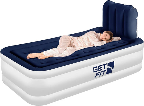 Elevated Air Mattress with Electric Pump & Headboard – Single 99x196cm