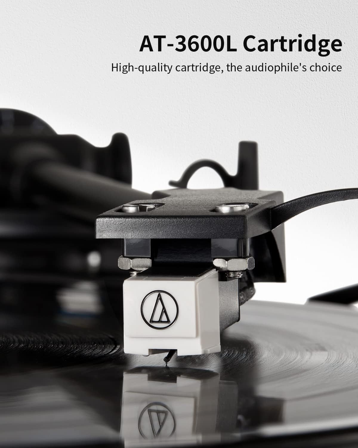 Bluetooth Turntable HiFi Record Player Built-in Speakers Belt Drive 2-Speed