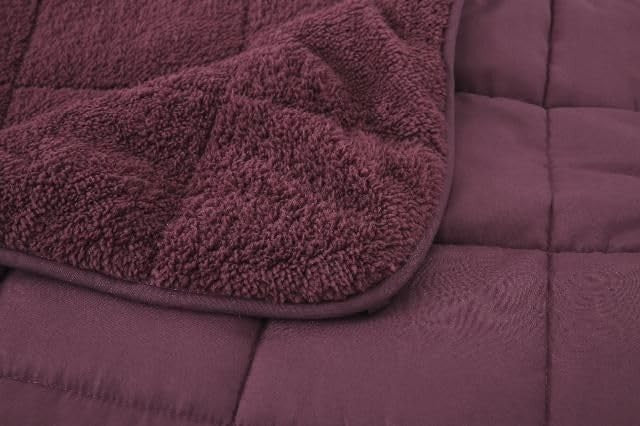 Reversible Weighted Blanket Soft Fleece Cooling Microfibre Stress Ease