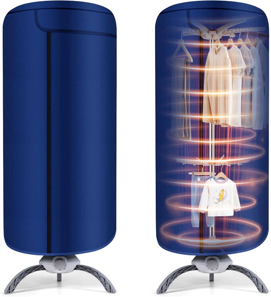Electric Clothes Dryer 900W Heated Airer Pod Fast Drying 2 Layer 12kg