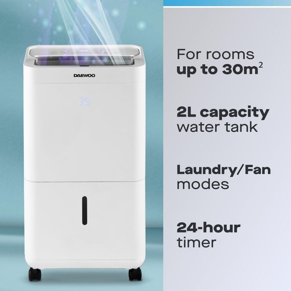 16L Dehumidifier Air Purifier Quiet Laundry Mode LED Timer
