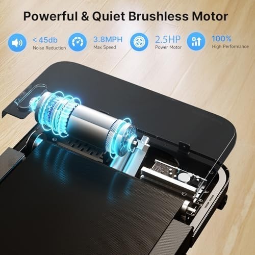 Walking Pad Treadmill 10% Auto Incline 2.5HP Under Desk Quiet Smart App Routes
