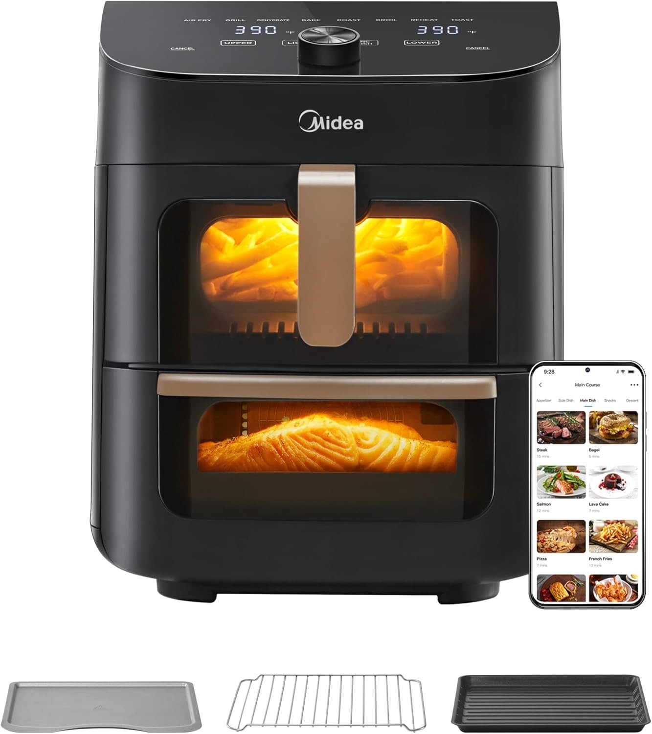11L Dual Zone Smart Air Fryer Oven | Wi-Fi & Alexa | 10-in-1 Functions | Max
