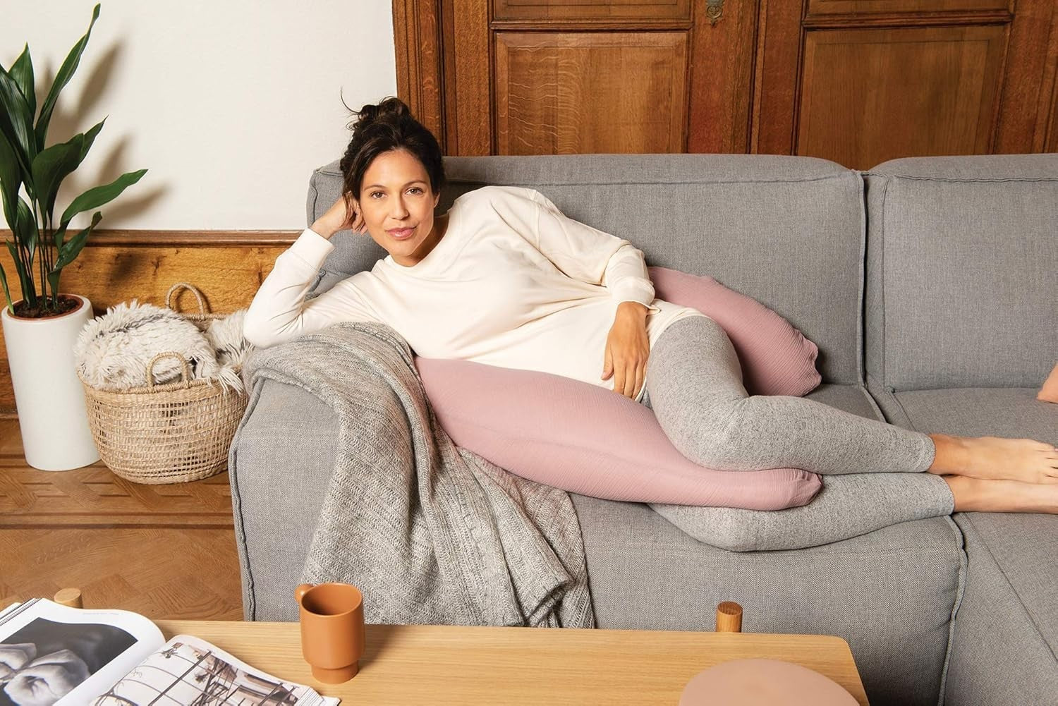 Pregnancy Body Pillow 180cm Maternity Nursing Support Organic Cotton