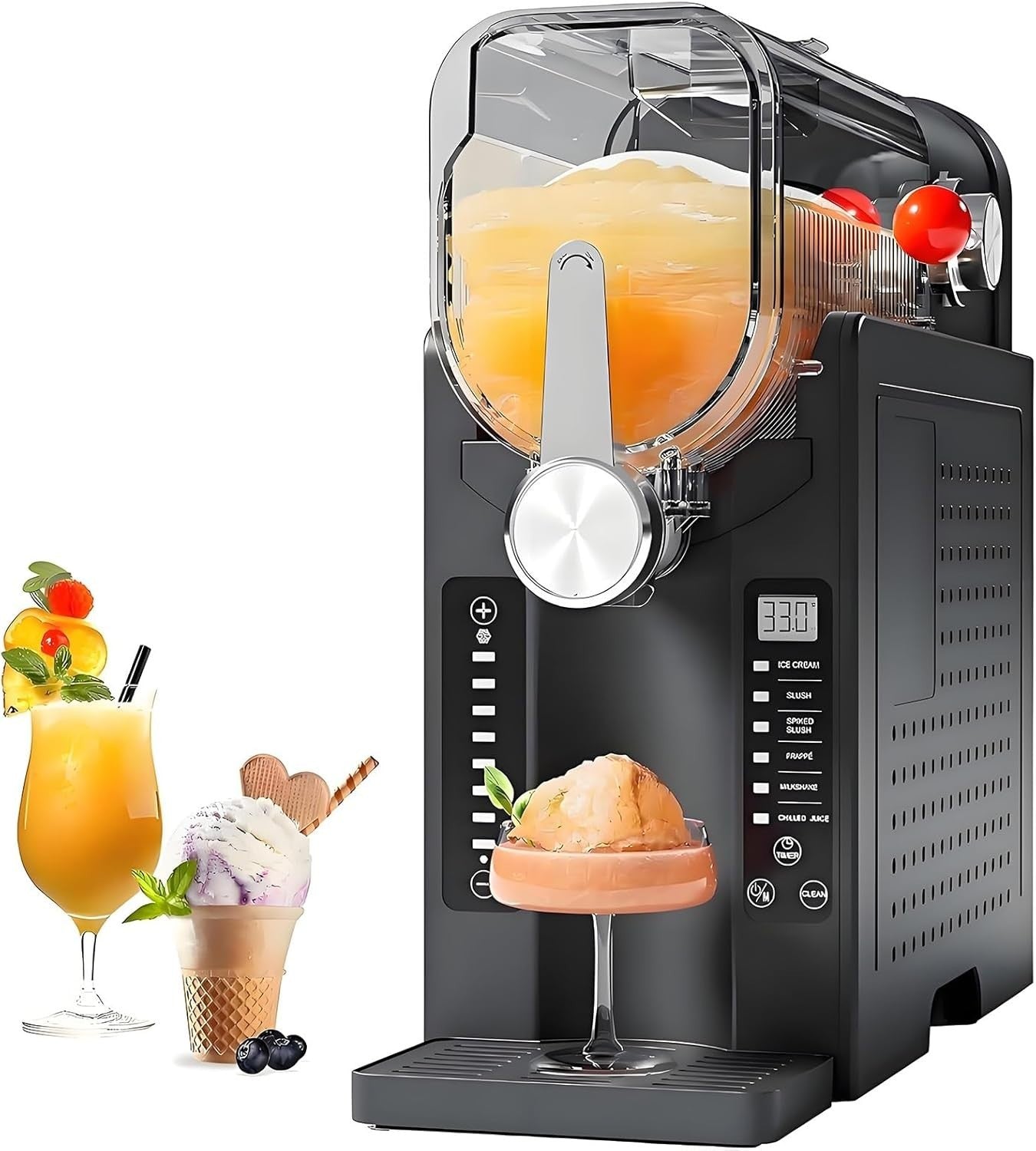 No Ice Slushie Machine 6L Frozen Drink Maker LED Display Preset Modes