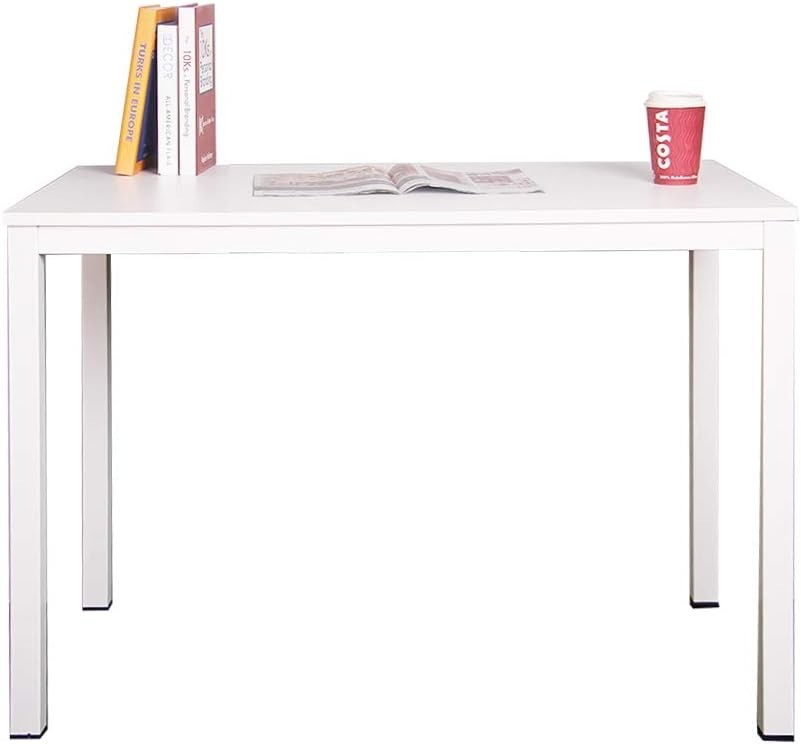 White Computer Desk 100x60cm Modern Writing Table for Home Office Work