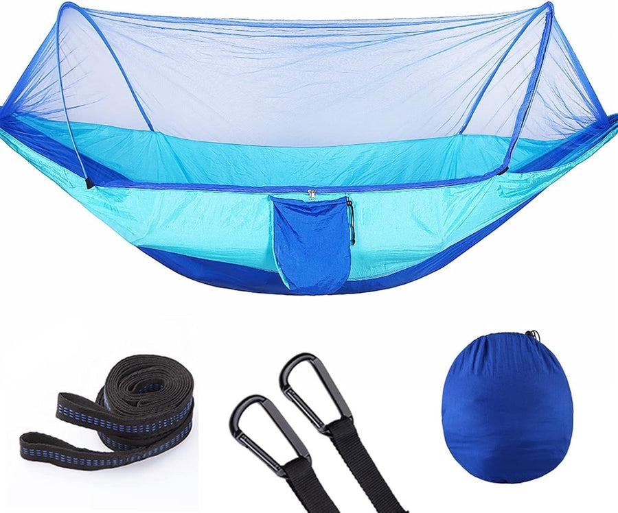 Automatic Camping Hammock with Mosquito Net | Portable Single Bed 290cmx140cm
