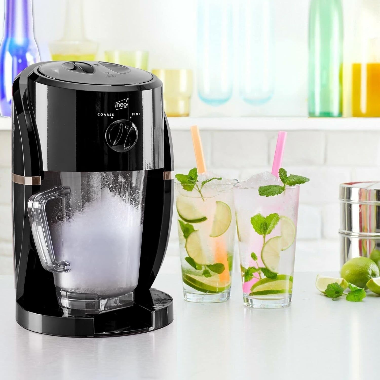 Electric Ice Crusher Slush Maker 1L Jug Fine & Coarse Shaved Ice
