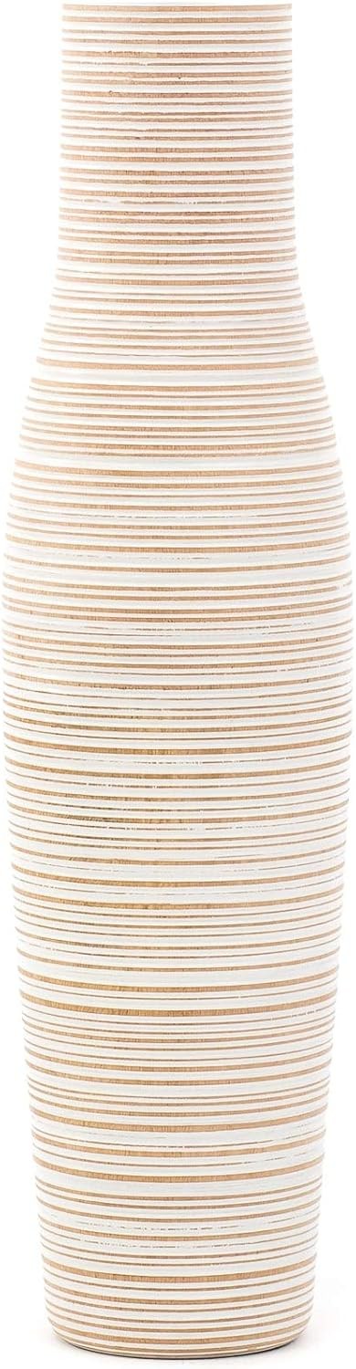Tall White Floor Vase 65cm Farmhouse Decorative Vase for Pampas Grass