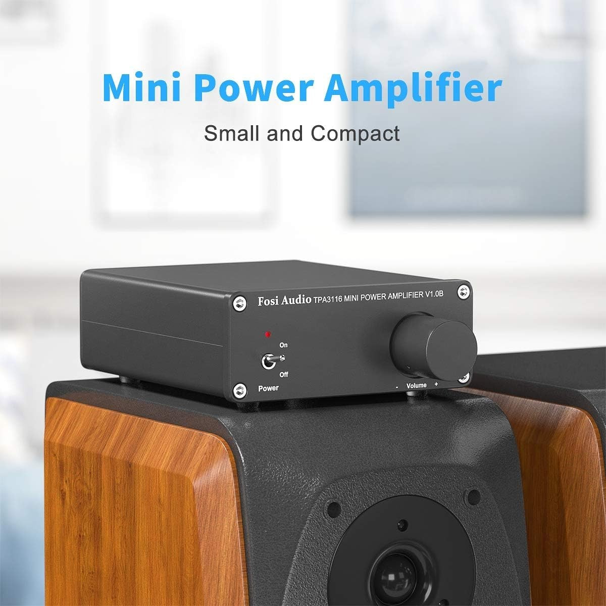 2 Channel HiFi Stereo Amplifier 50W x2 | Class D Mini Audio Amp RCA Input | 19V