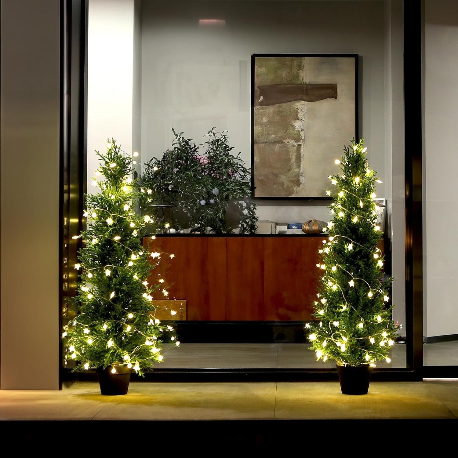 150cm Artificial Outdoor Conifer Tree UV Resistant Fake Cypress Porch Garden