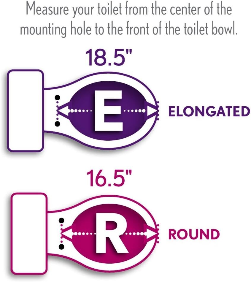 Raised Toilet Seat 2-Inch White Plastic Open Front Elongated