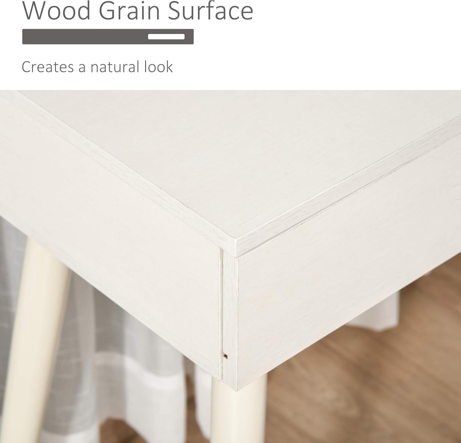 White Dressing Table Stool Set Mirror Drawers Makeup Vanity Desk Bedroom