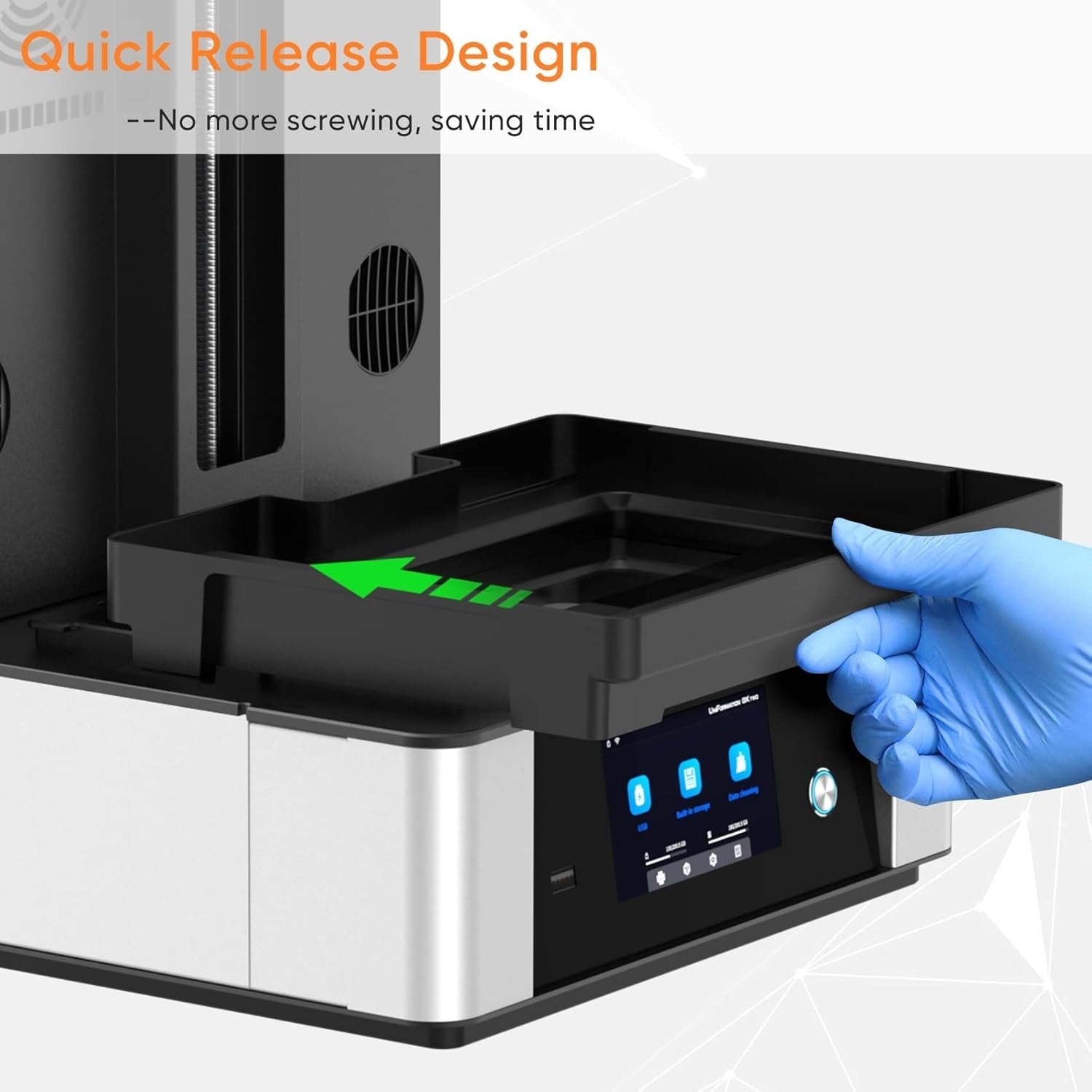 Resin Vat Tank 10.3'' 8K Printer Quick Release Large Capacity