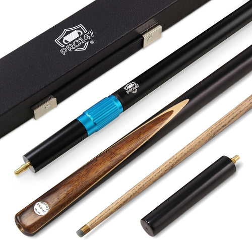 57" Heavy Snooker Pool Cue Set 3/4 Joint 9.5mm Tip Case Extension