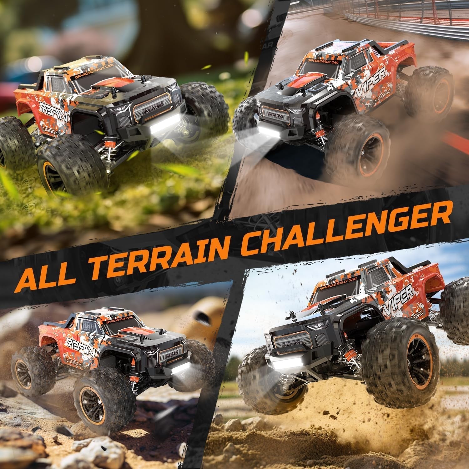 H16R 1:16 Brushless RC Car 52KM/H 4WD Monster Truck – High-Speed