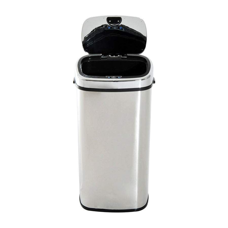 50L Sensor Kitchen Bin Touchless Soft Close Silver Steel