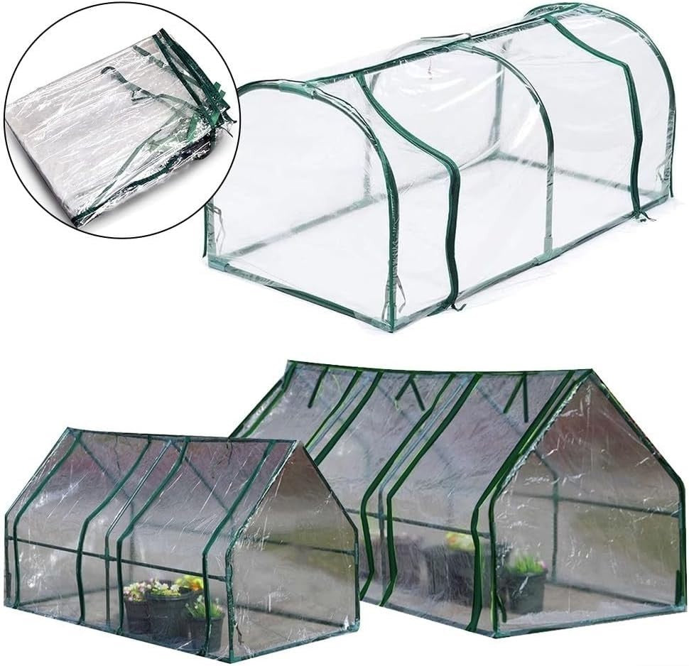 PVC Tunnel Greenhouse Plant Cover 1.8m Grow Tent for Herbs Vegetables Flowers
