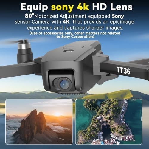 TT36 GPS Drone 4K Camera 5G WiFi Follow Me Circle Fly Brushless RC Quadcopter