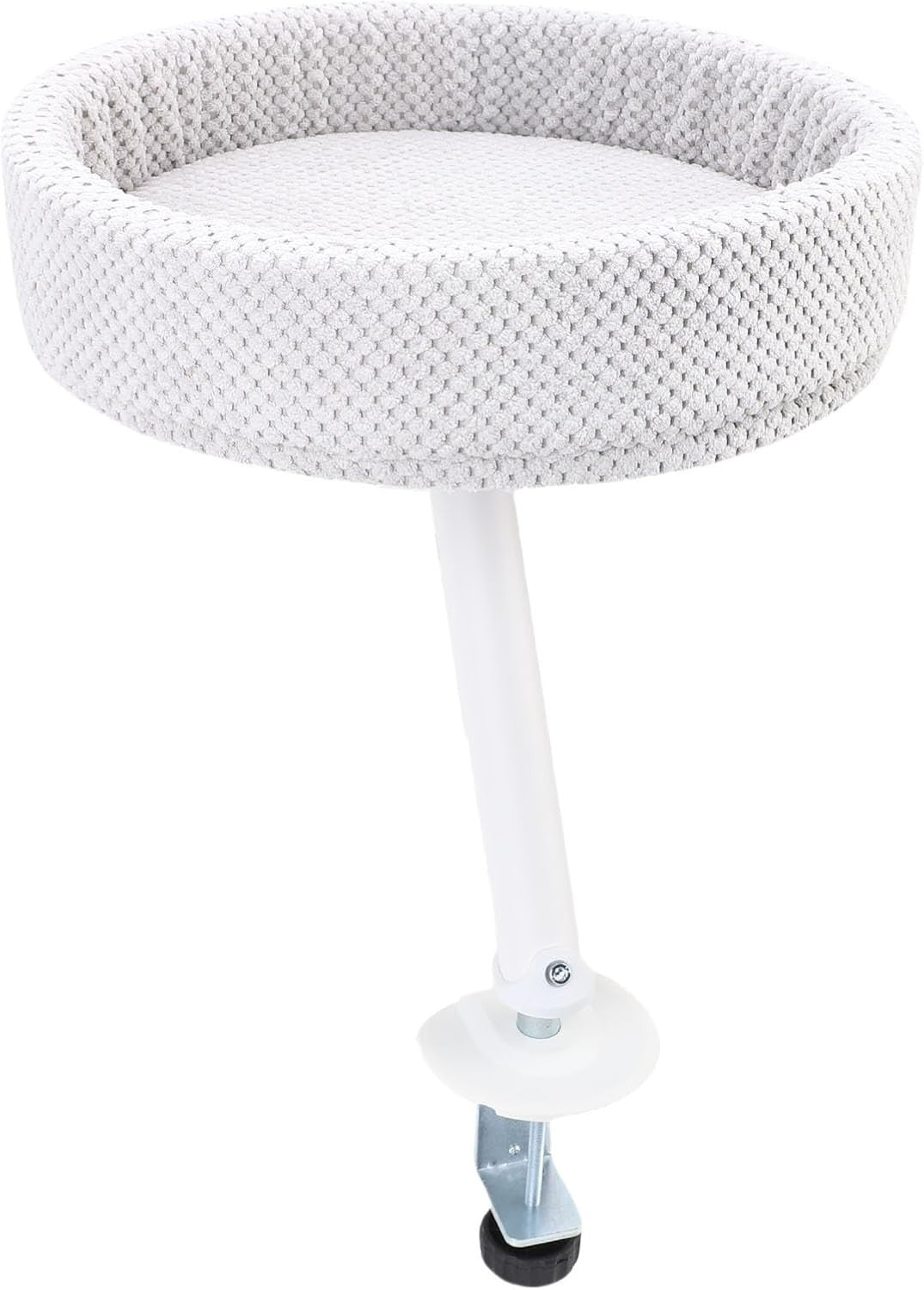 Adjustable Cat Desk Bed Plush Clamp On Kitty Perch Space Saving