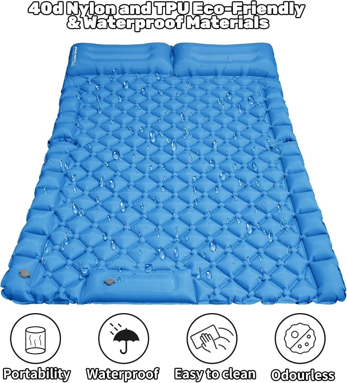 Inflatable Car Air Mattress with Foot Pump & Velvet Blanket – 2 Person SUV Bed