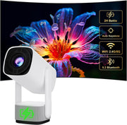 Portable 4K Smart Projector WiFi 6 Bluetooth Auto Keystone Battery