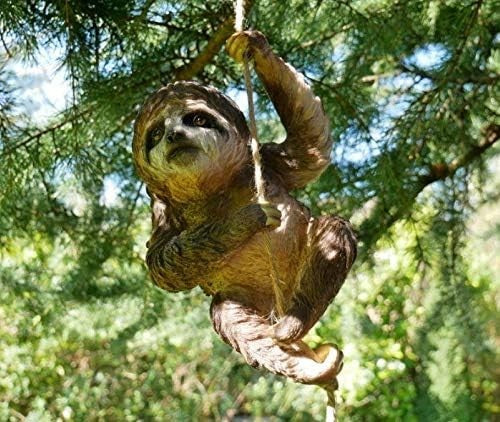 Hanging Sloth Garden Ornament 52cm Resin Tree Sculpture Outdoor Yard Decor Gift