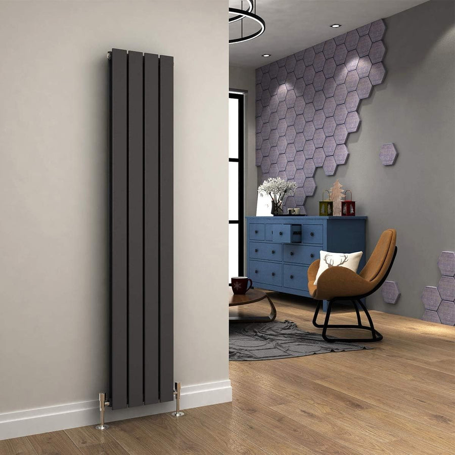 Vertical Designer Radiator 1600x300 Double Panel Anthracite Heating