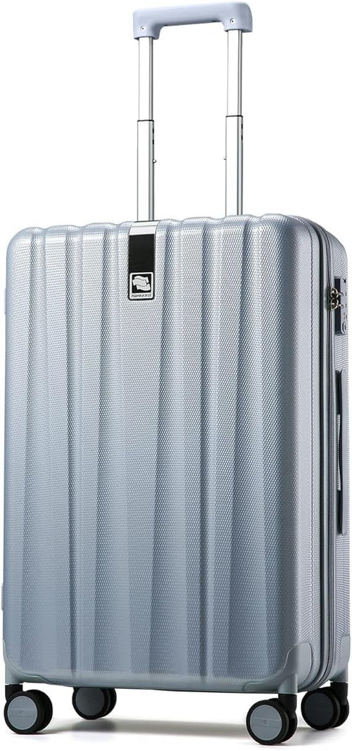 24” Expandable Checked Hard Shell Luggage Lightweight Spinner Wheels