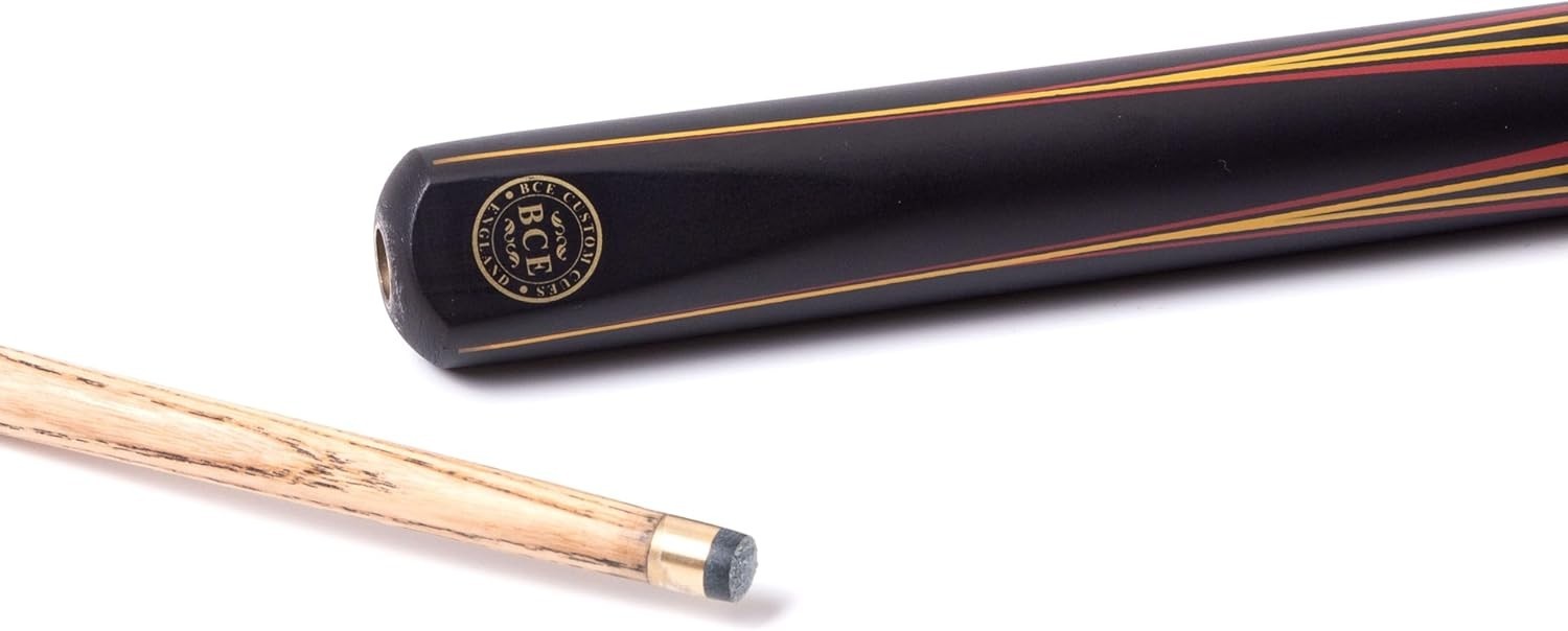 57" 3/4 Cut Ash Snooker Pool Cue 9.5mm Tip Extension Hard Case