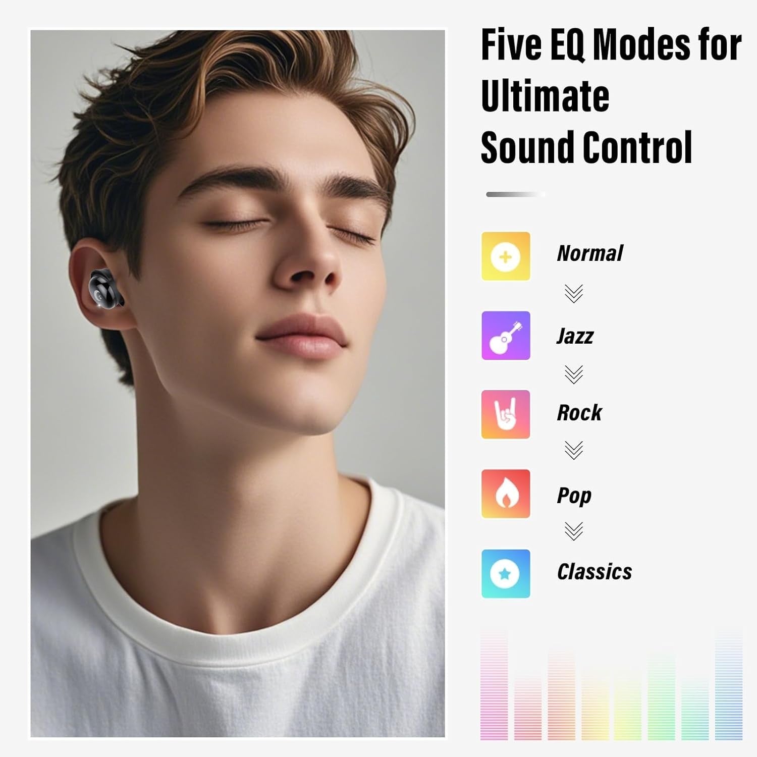 Mini Bluetooth 5.4 Sleep Earbuds | Touch Screen, 48H Battery, Noise Cancelling