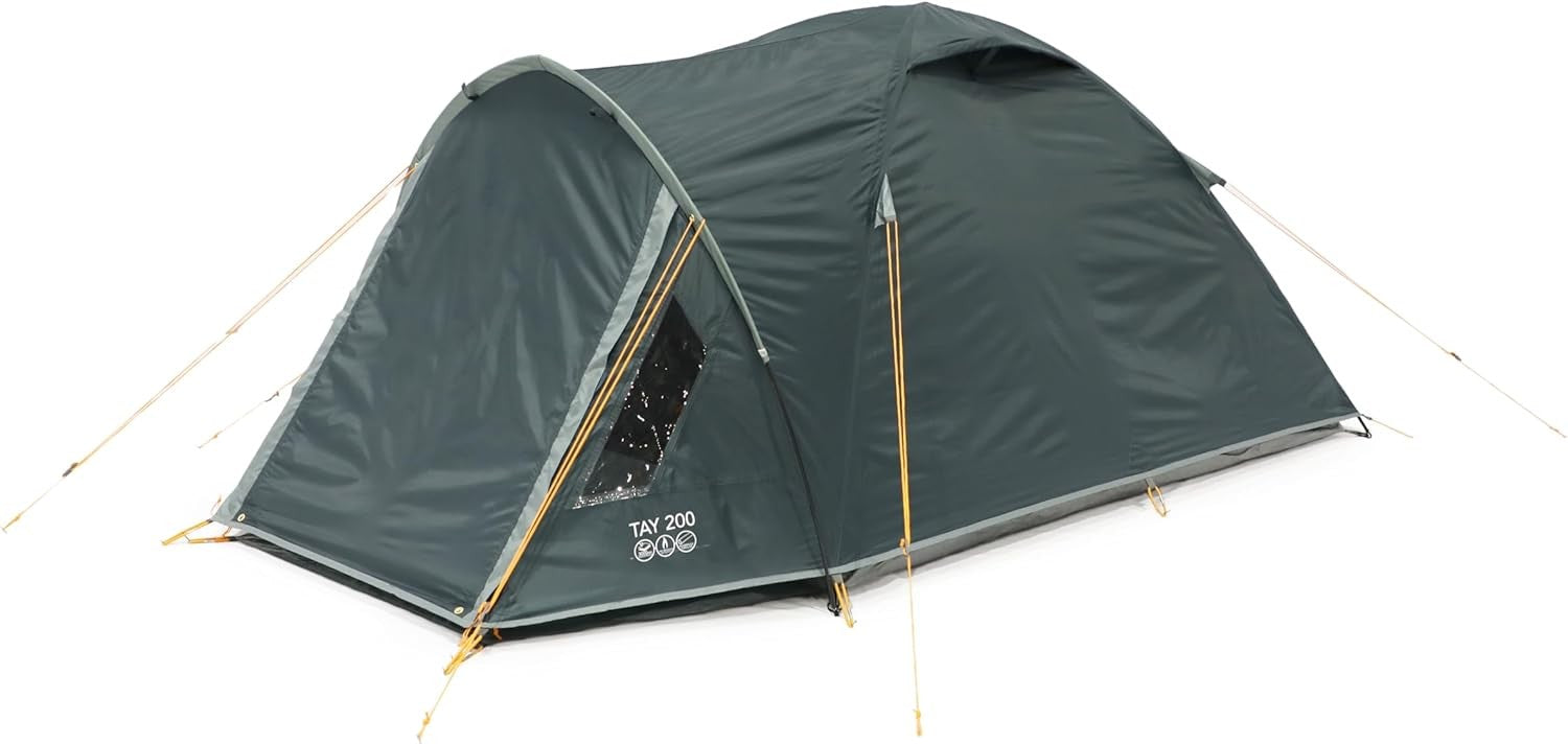 2 Person Dome Camping Tent 3000mm Waterproof Porch Dark Bedroom